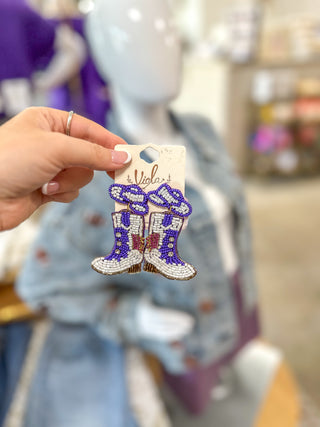 Geauxlden Girl Boot Earrings