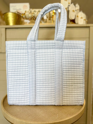 TRVL Pimlico Stripe Blue Quilted Go Go Tote