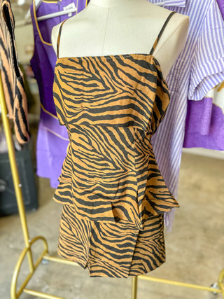 Brown/Black Geaux Wild Fit & Flare Top
