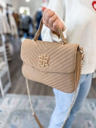 Sinclair Latte Quilted Latte Crossbody