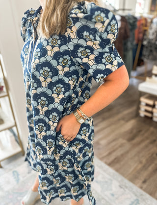 The Blue Dahlia Zip Mini Dress