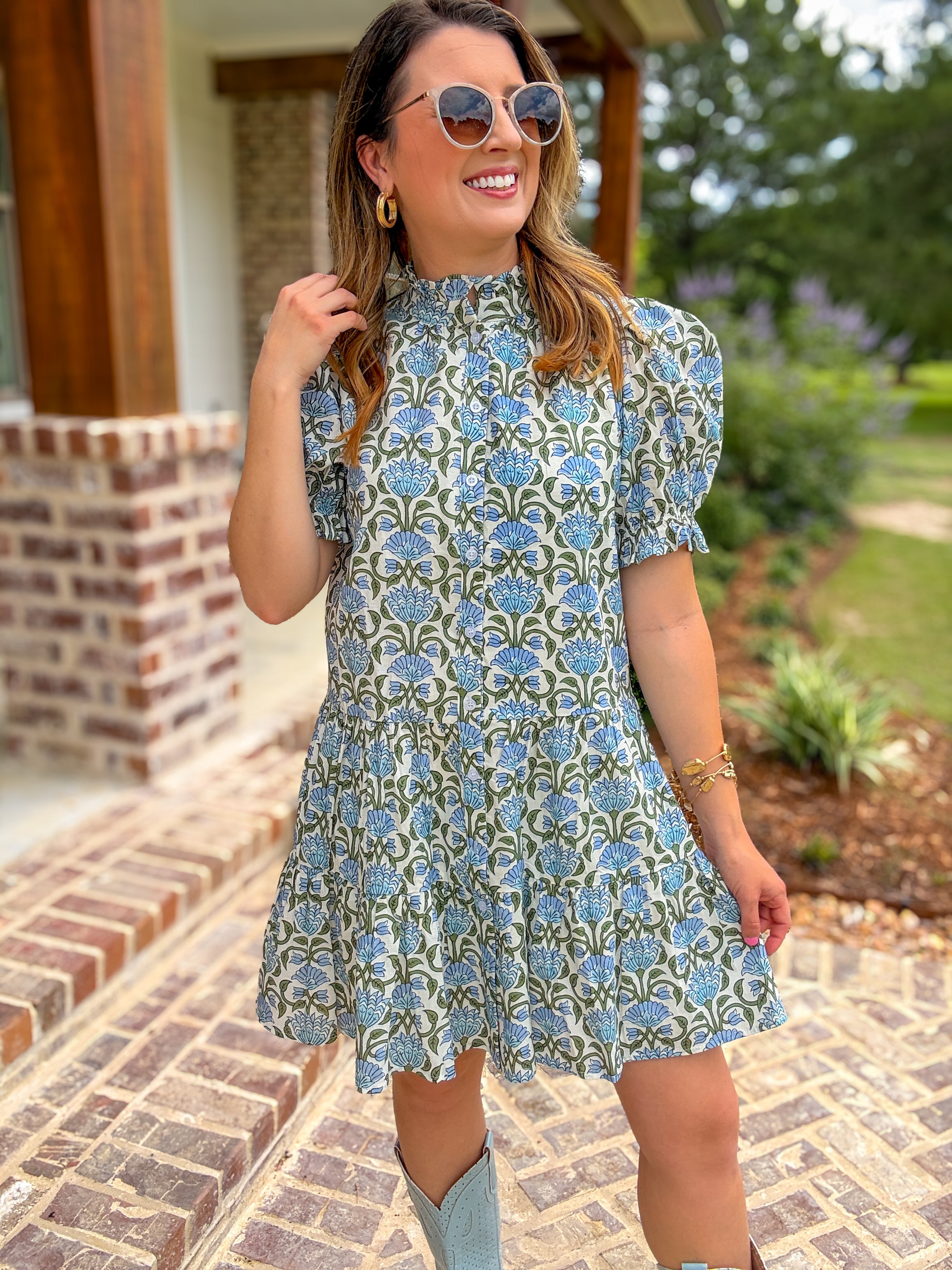 Blue Eden Bloom Mini Dress – Everyday EDEN Boutique & Gifts