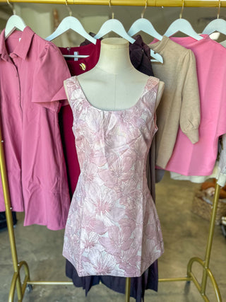 Pink Rosalie Floral Mini Dress