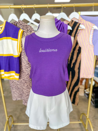 Purple Louisiana Tank Top
