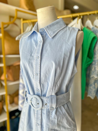 The Blue Bay Belted Mini Dress