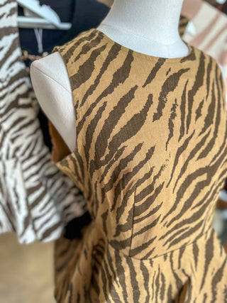 Brown Untamed Charm Peplum Top