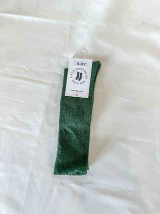 Forest Scalloped Fancy Knee High Socks