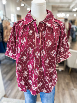 Mulberry Manor Short Sleeve Top