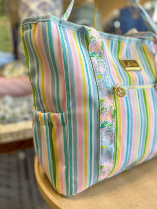 Lily Garden Stripe Cooler Bag