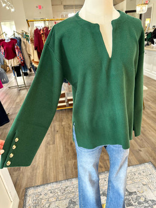 Hunter Green Chic & Elegant Sweater