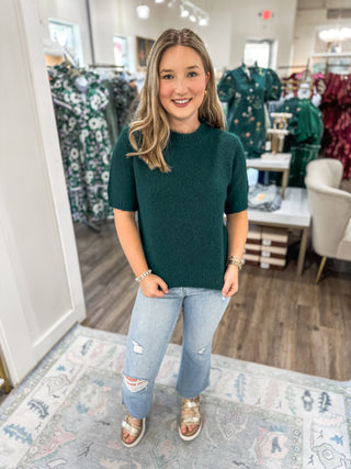 Hunter Green Timeless Ease Sweater Top