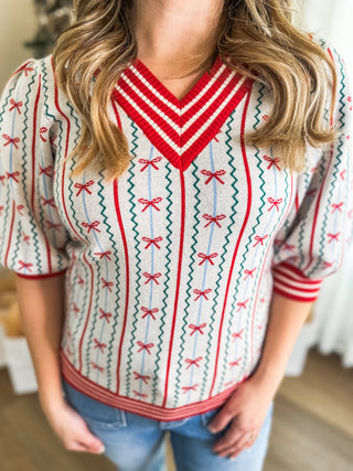 Faith In A Bow Sweater