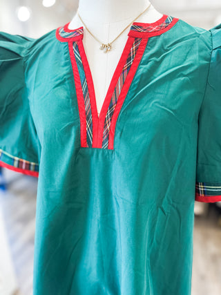 Green Festive Flair Top