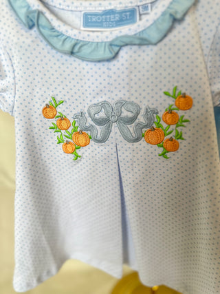 Pumpkin Embroidery Bloomer Set
