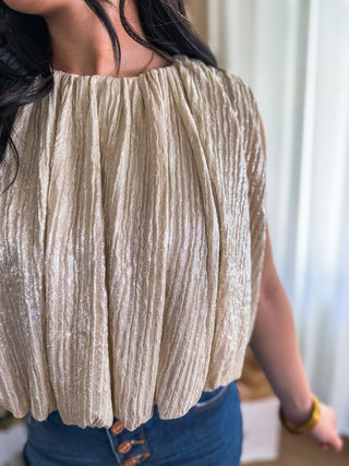 Champagne Shimmer the Night Away Bubble Top