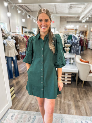 Pine Darling Days Eyelet Mini Dress