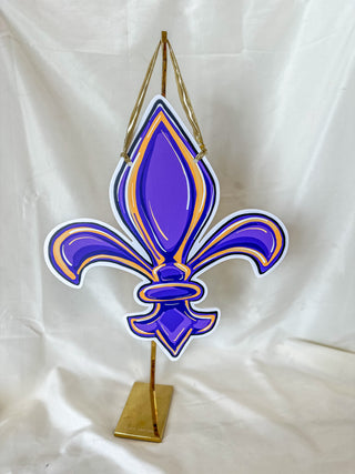 LSU/Saints Fleur De Lis- Double Sided Doorhanger
