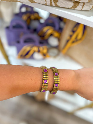Purple Haze Gem Stretch Bracelet