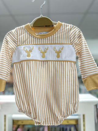 Khaki Deer Trio Embroidery Bubble