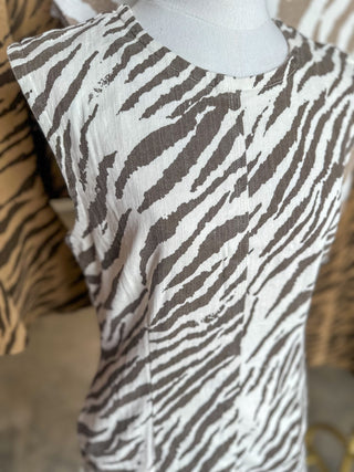 Ecru Wild Elegance Mini Dress