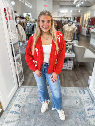 Red Pretty Little Bows Cardigan