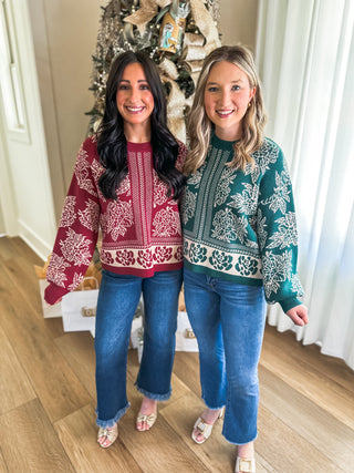 Marsala Vintage Garden Sweater