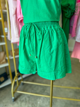 The Green Weekend Away Shorts Set
