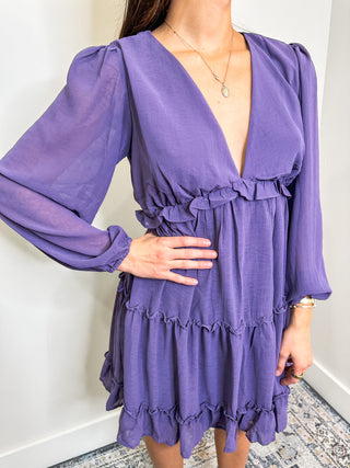 Perfect In Purple Tiered Dress