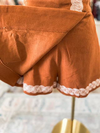 Camel & Flair Wrap Skort