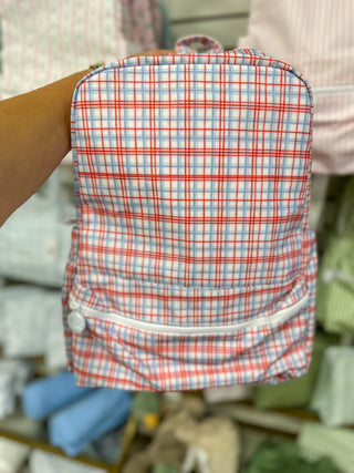 TRVL Red Classic Plaid Backpacker