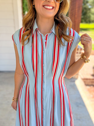 The Southern Summer Stripe Midi Dress