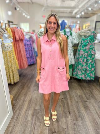 The Pink Perfection Collared Mini Dress