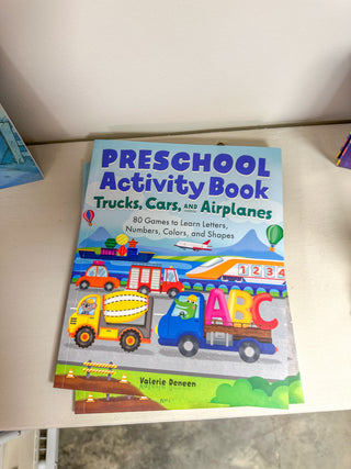 Preschool Activity Book Trucks, Cars, and Airplanes