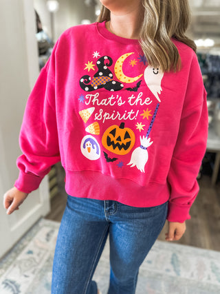 That's The Spirit Crop Sweatshirt