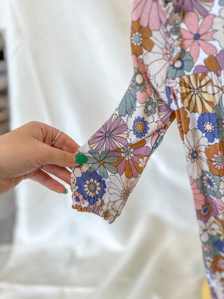 Brighton Floral Ruffle Sleeve Romper