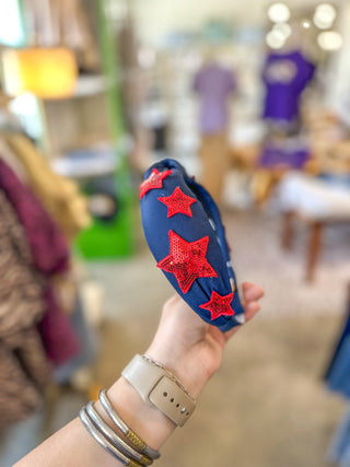 Emma Red & Blue Headband