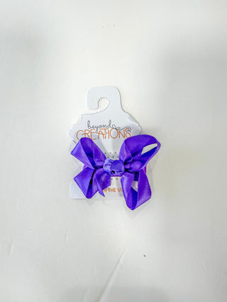 Purple Small Satin Bow