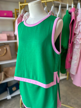 Green Made to Match Skirt Set