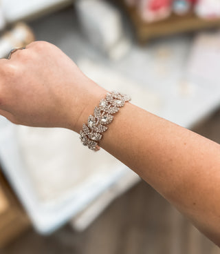 Rhinestone Leaf Fairytale Cuff
