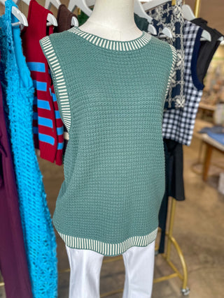 Dark Jade Easy Days Knit Tank