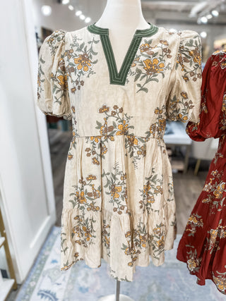 Willow Breeze Ecru Mini Dress