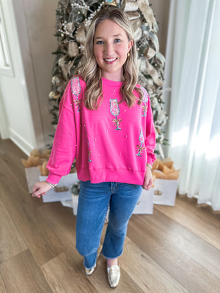 Millie Champagne Cheers Sweatshirt