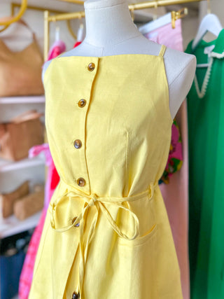 The Lemon Yellow Street Style Sweetheart Shorts Set