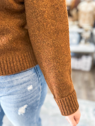 Chestnut Girly Scalloped Cardigan Sweater