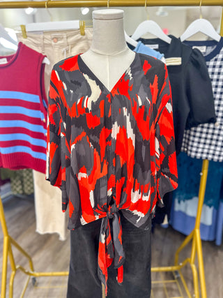 UL Spirit Abstract Kimono Sleeve Top