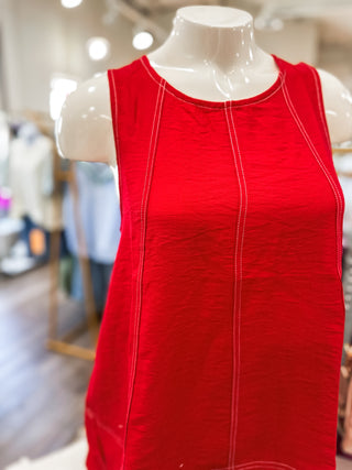 Red Festival Days Are Happy Days Shorts Set