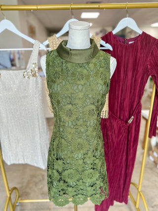 Olive Willa Floral Lace Mini Dress