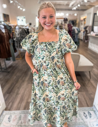 The Petal & Vine Midi Dress