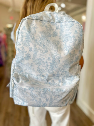 TRVL Blue Bunny Toile Backpack