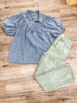 Meet Me in Roundtop True Denim Top